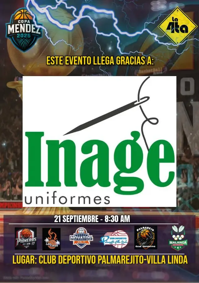 Inage Uniformes como patrocinador oficial de eventos deportivos comunitarios